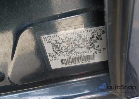 2017 Nissan Sentra Sv z USA, uszkodzony, nr VIN 3N1AB7AP4HL645836